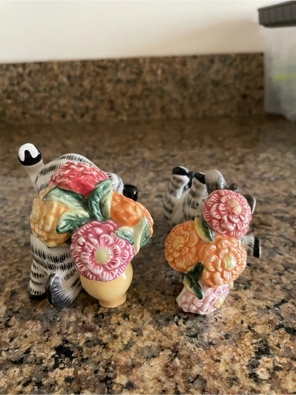 Vintage Set of Fitz and Floyd Tumbling Zebra Figurines Cottagecore Safari Themed